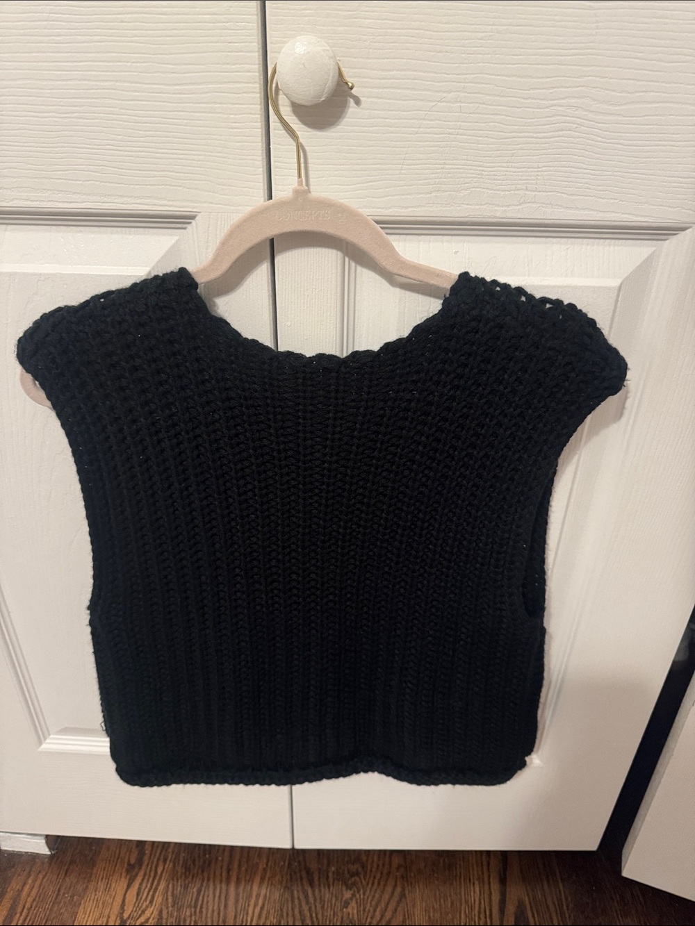 Shein Black Knit Button-Front Vest - Picture 3 of 3
